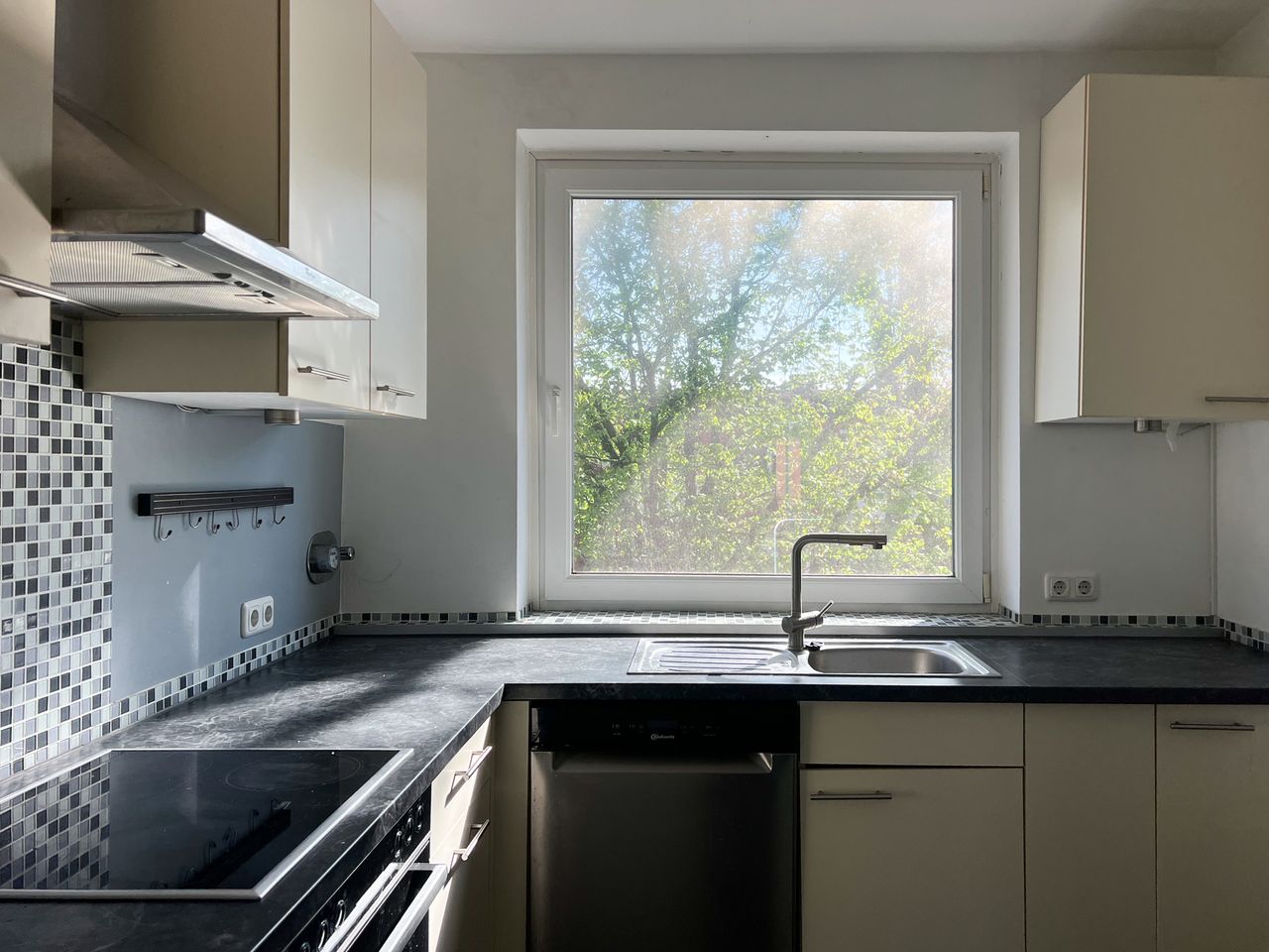 Einbauküche mit Fenster