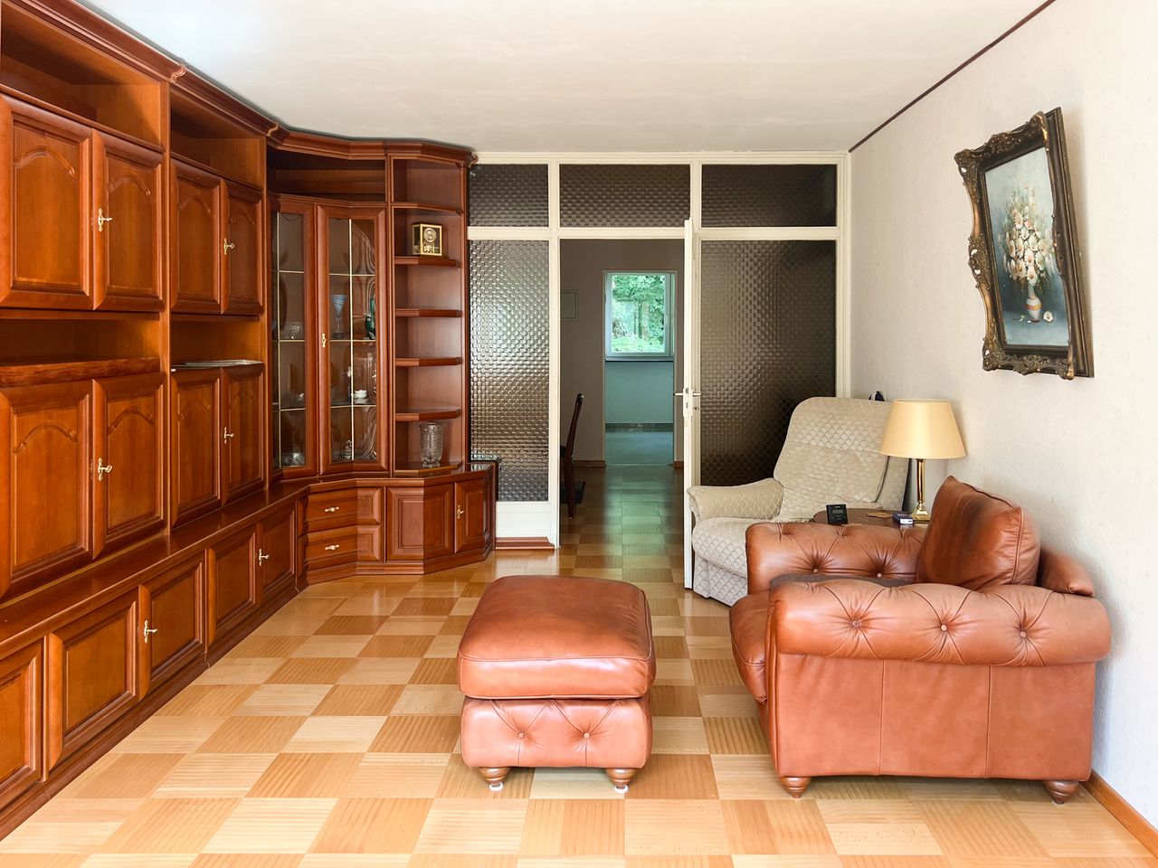 Glastrennwand im Wohnzimmer